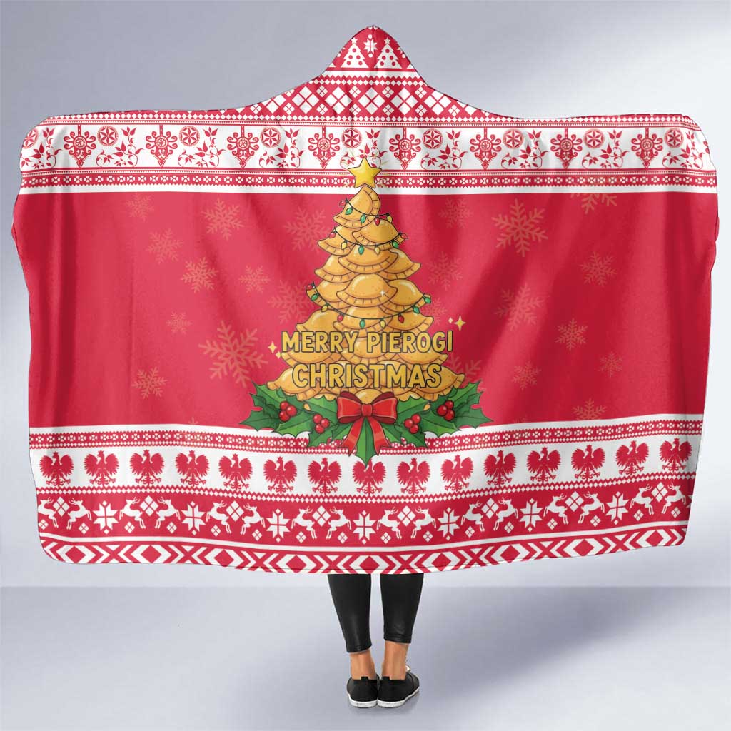 Poland Christmas Hooded Blanket Oh Pierogi Tree - Wonder Print Shop