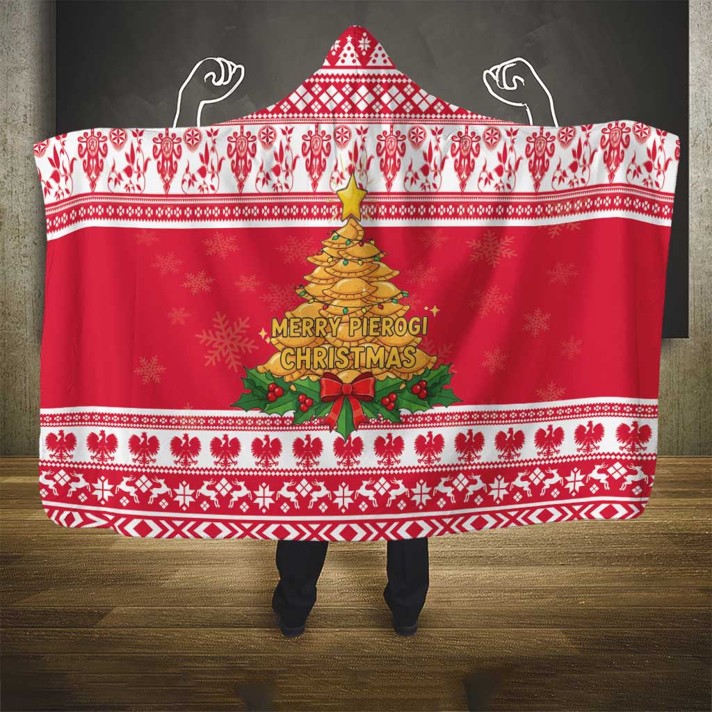 Poland Christmas Hooded Blanket Oh Pierogi Tree - Wonder Print Shop
