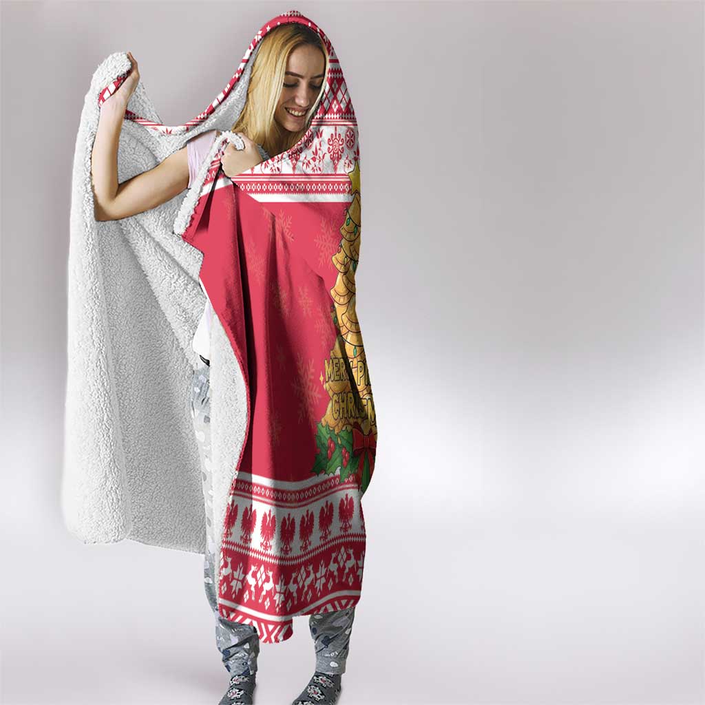 Poland Christmas Hooded Blanket Oh Pierogi Tree - Wonder Print Shop