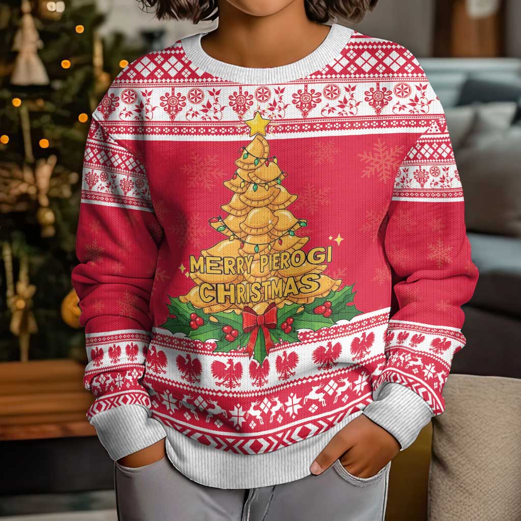 Poland Christmas Kid Ugly Christmas Sweater Oh Pierogi Tree - Wonder Print Shop