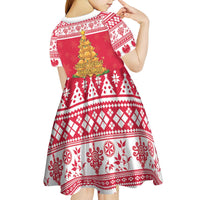 Poland Christmas Kid Short Sleeve Dress Oh Pierogi Tree - Wonder Print Shop