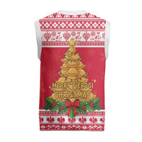 Poland Christmas Knitted V-Neck Vest Oh Pierogi Tree - Wonder Print Shop