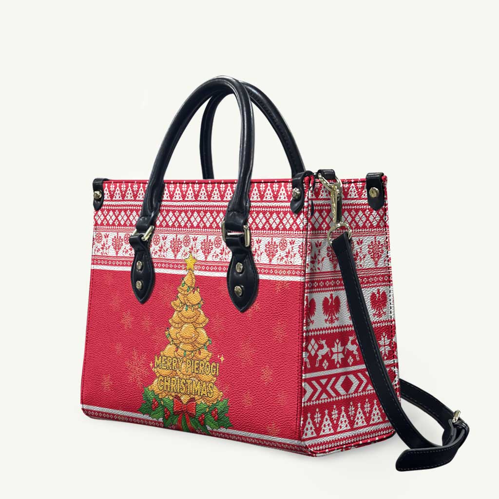 Poland Christmas Leather Bag Oh Pierogi Tree - Wonder Print Shop