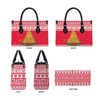 Poland Christmas Leather Bag Oh Pierogi Tree - Wonder Print Shop