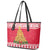 Poland Christmas Leather Tote Bag Oh Pierogi Tree - Wonder Print Shop