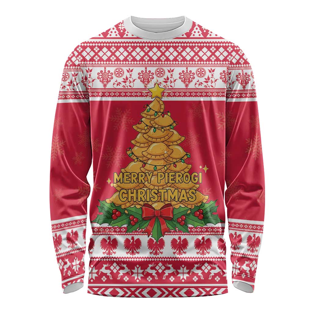 Poland Christmas Long Sleeve Shirt Oh Pierogi Tree - Wonder Print Shop