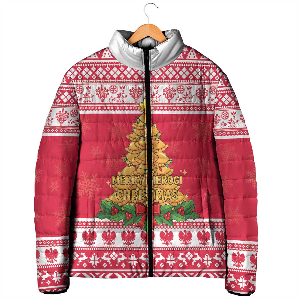 Poland Christmas Padded Jacket Oh Pierogi Tree - Wonder Print Shop