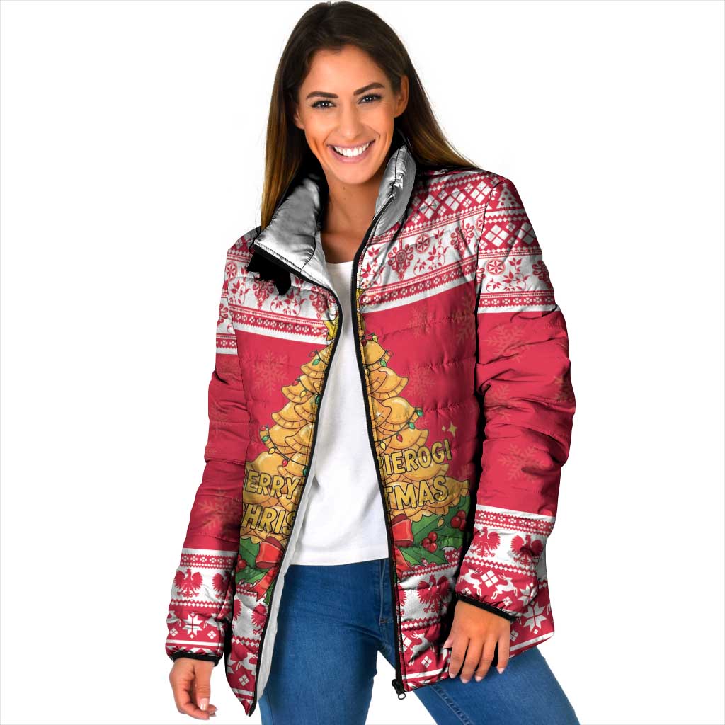 Poland Christmas Padded Jacket Oh Pierogi Tree - Wonder Print Shop