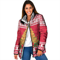 Poland Christmas Padded Jacket Oh Pierogi Tree - Wonder Print Shop