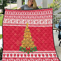 Poland Christmas Quilt Oh Pierogi Tree - Wonder Print Shop