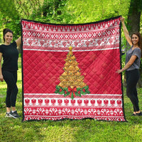 Poland Christmas Quilt Oh Pierogi Tree - Wonder Print Shop