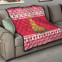 Poland Christmas Quilt Oh Pierogi Tree - Wonder Print Shop