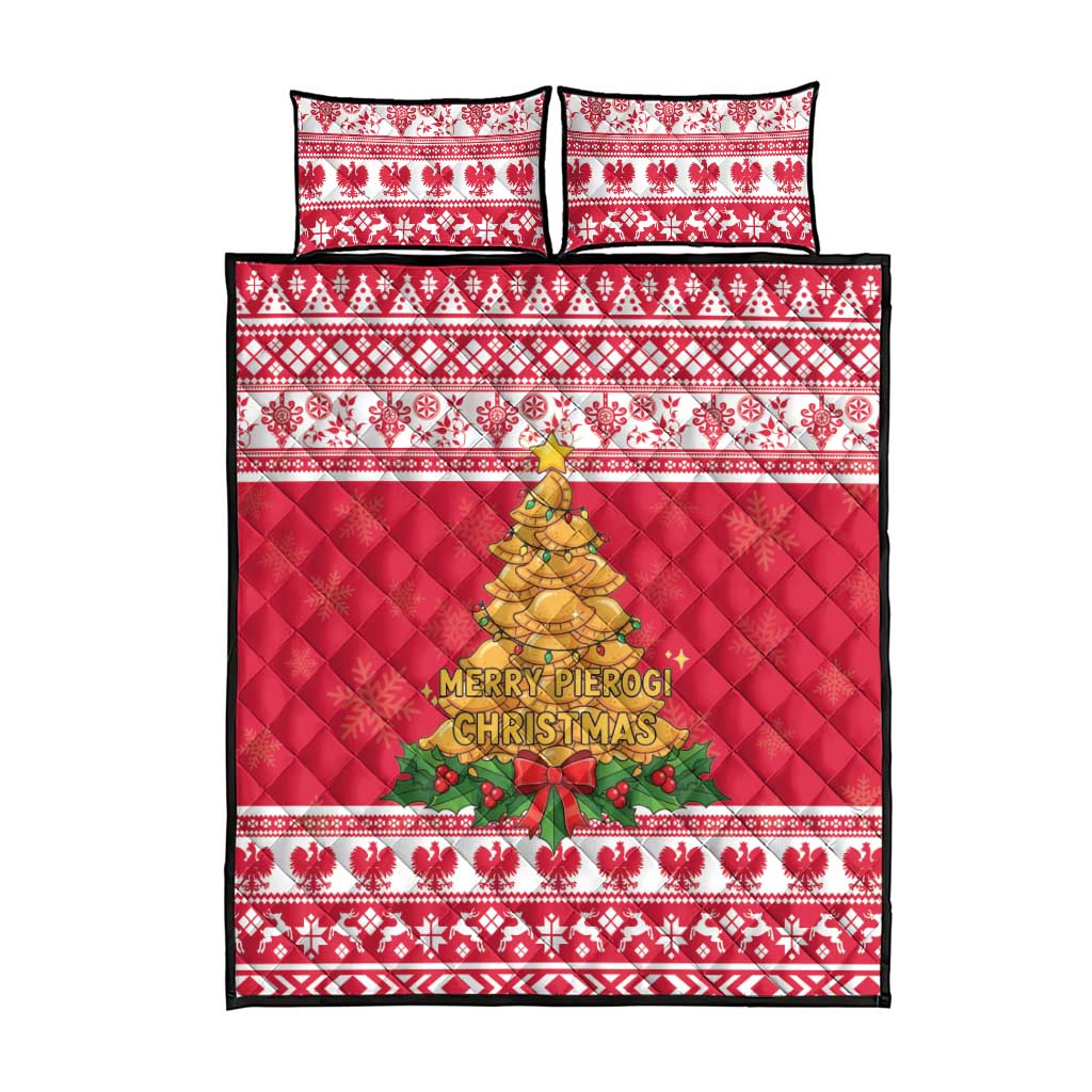 Poland Christmas Quilt Bed Set Oh Pierogi Tree - Wonder Print Shop