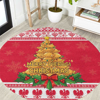 Poland Christmas Round Carpet Oh Pierogi Tree - Wonder Print Shop