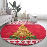 Poland Christmas Round Carpet Oh Pierogi Tree - Wonder Print Shop