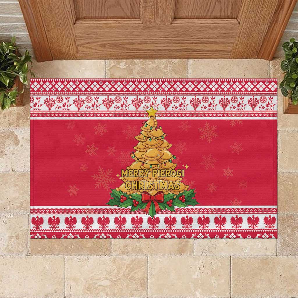 Poland Christmas Rubber Doormat Oh Pierogi Tree - Wonder Print Shop