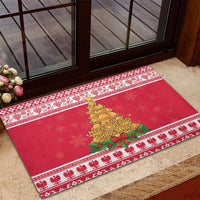 Poland Christmas Rubber Doormat Oh Pierogi Tree - Wonder Print Shop