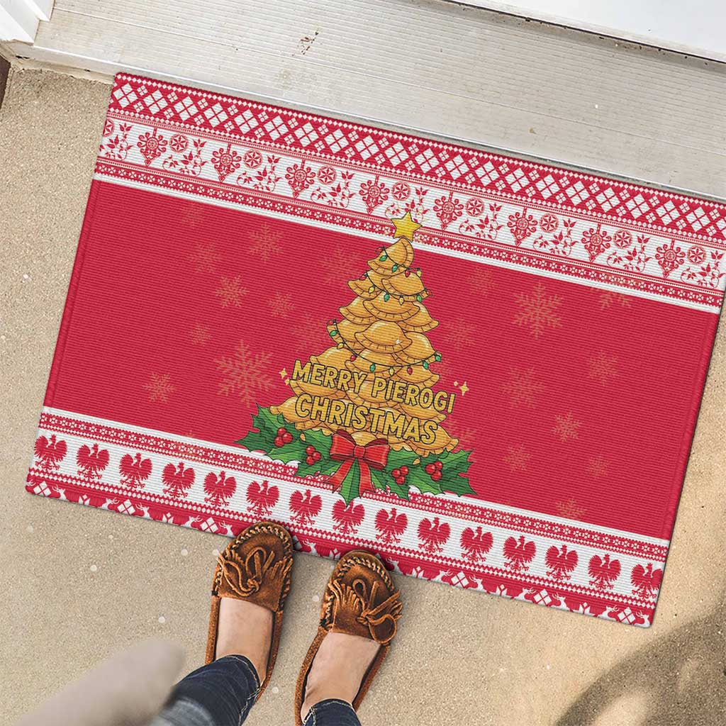 Poland Christmas Rubber Doormat Oh Pierogi Tree - Wonder Print Shop
