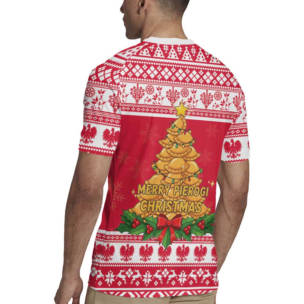 Poland Christmas Rugby Jersey Oh Pierogi Tree - Wonder Print Shop