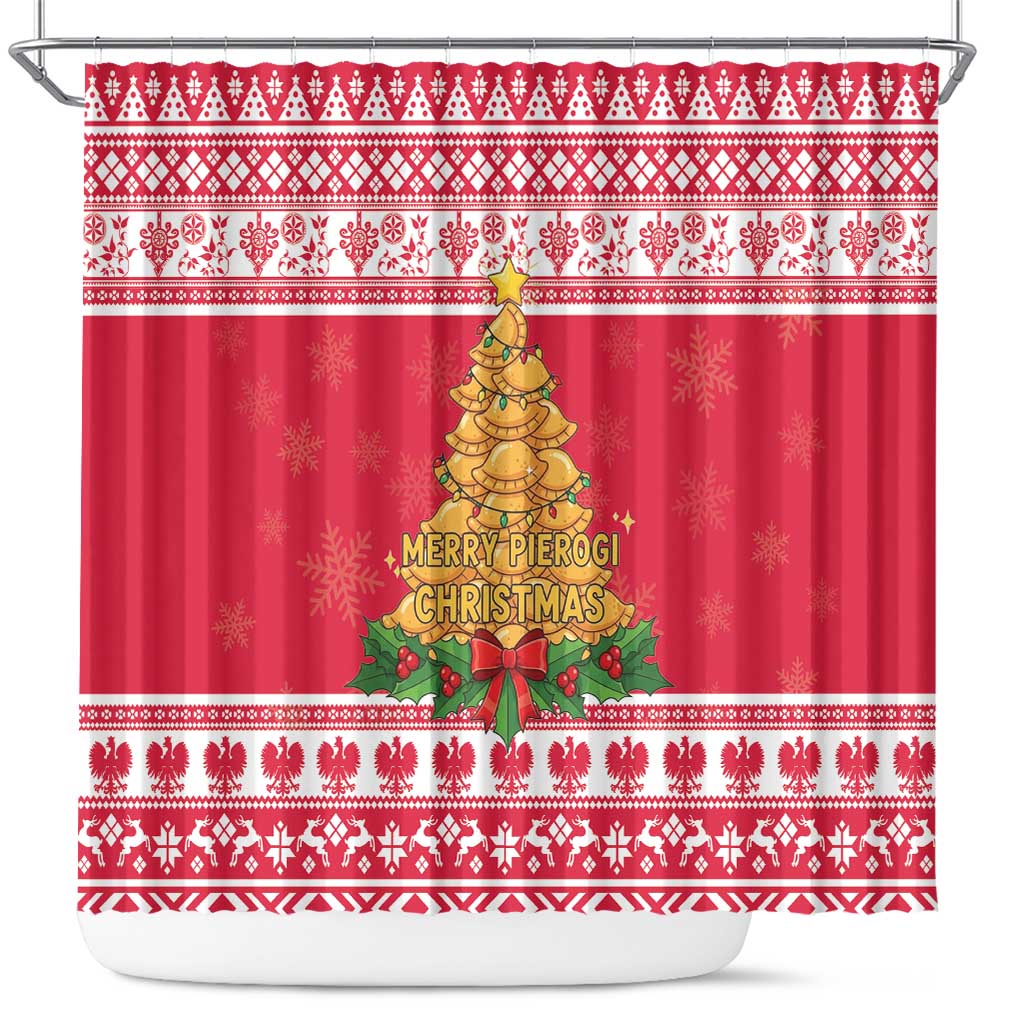 Poland Christmas Shower Curtain Oh Pierogi Tree - Wonder Print Shop