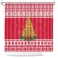 Poland Christmas Shower Curtain Oh Pierogi Tree - Wonder Print Shop