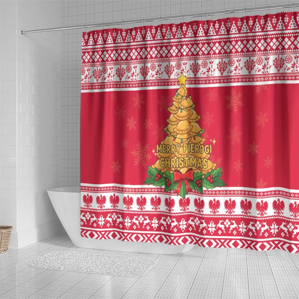 Poland Christmas Shower Curtain Oh Pierogi Tree - Wonder Print Shop