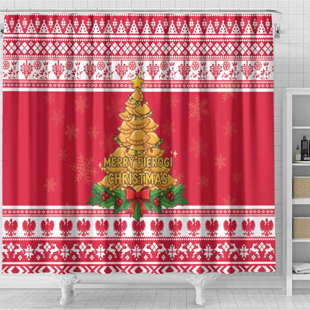 Poland Christmas Shower Curtain Oh Pierogi Tree - Wonder Print Shop