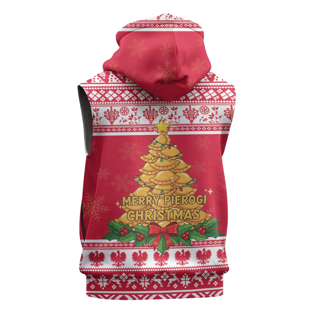 Poland Christmas Sleeveless Hoodie Oh Pierogi Tree - Wonder Print Shop