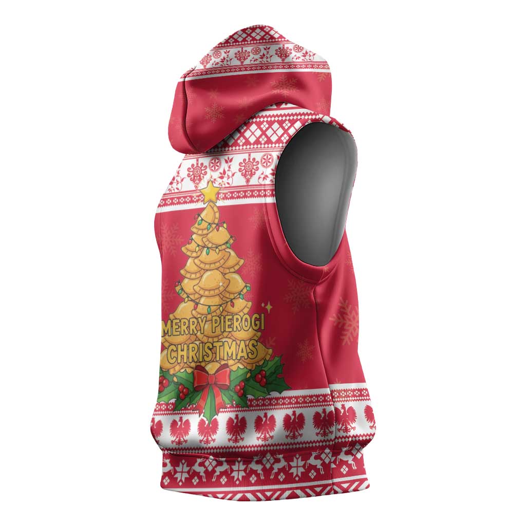 Poland Christmas Sleeveless Hoodie Oh Pierogi Tree - Wonder Print Shop