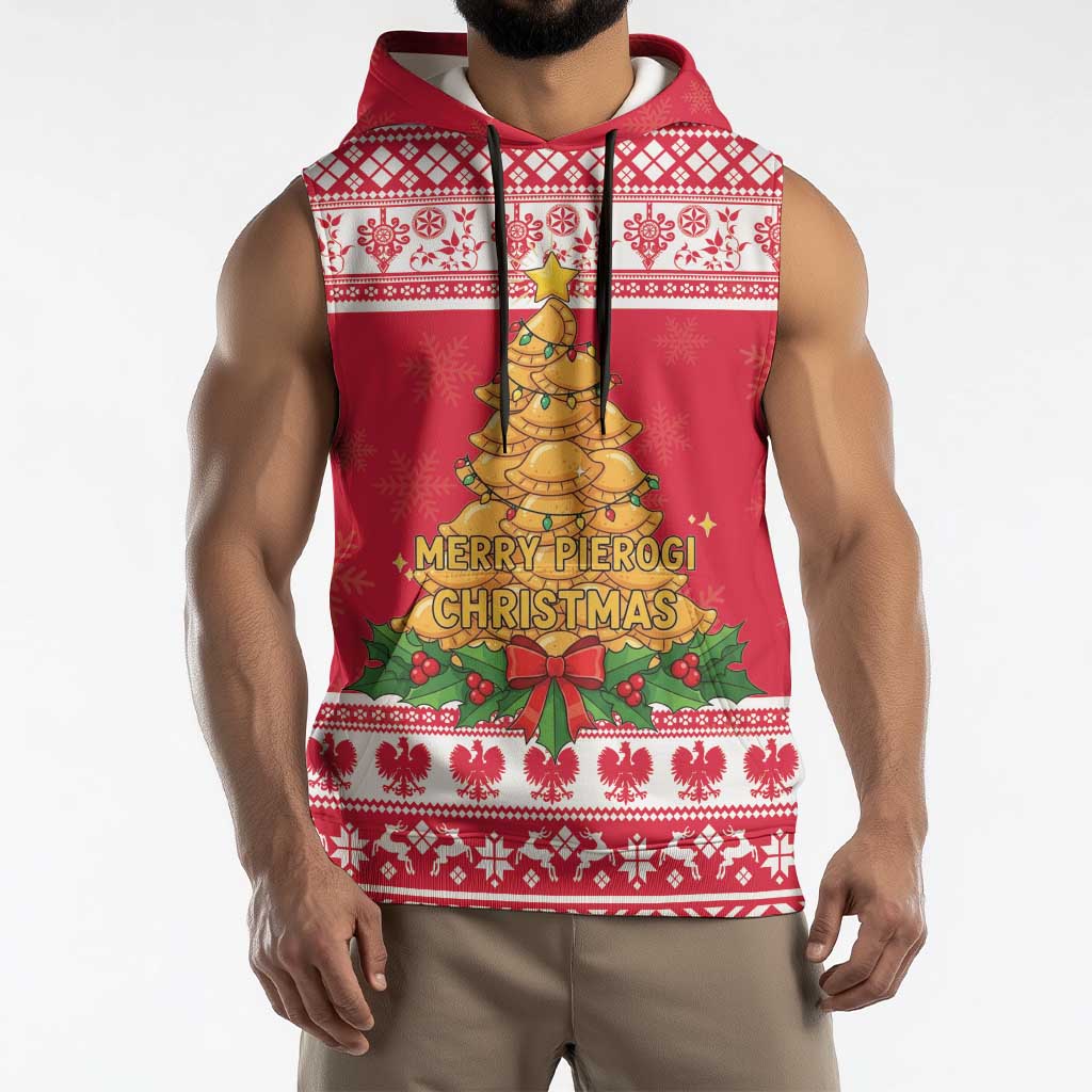 Poland Christmas Sleeveless Hoodie Oh Pierogi Tree - Wonder Print Shop