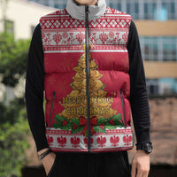 Poland Christmas Sleeveless Puffer Jacket Oh Pierogi Tree - Wonder Print Shop