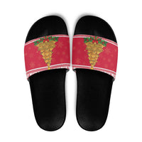 Poland Christmas Slide Sandals Oh Pierogi Tree - Wonder Print Shop