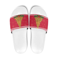 Poland Christmas Slide Sandals Oh Pierogi Tree - Wonder Print Shop