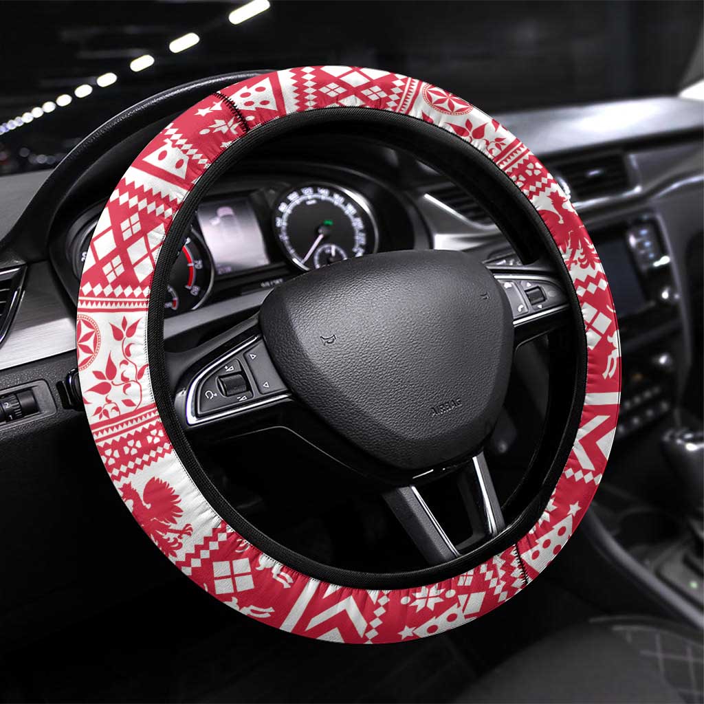 Poland Christmas Steering Wheel Cover Oh Pierogi Tree - Wonder Print Shop