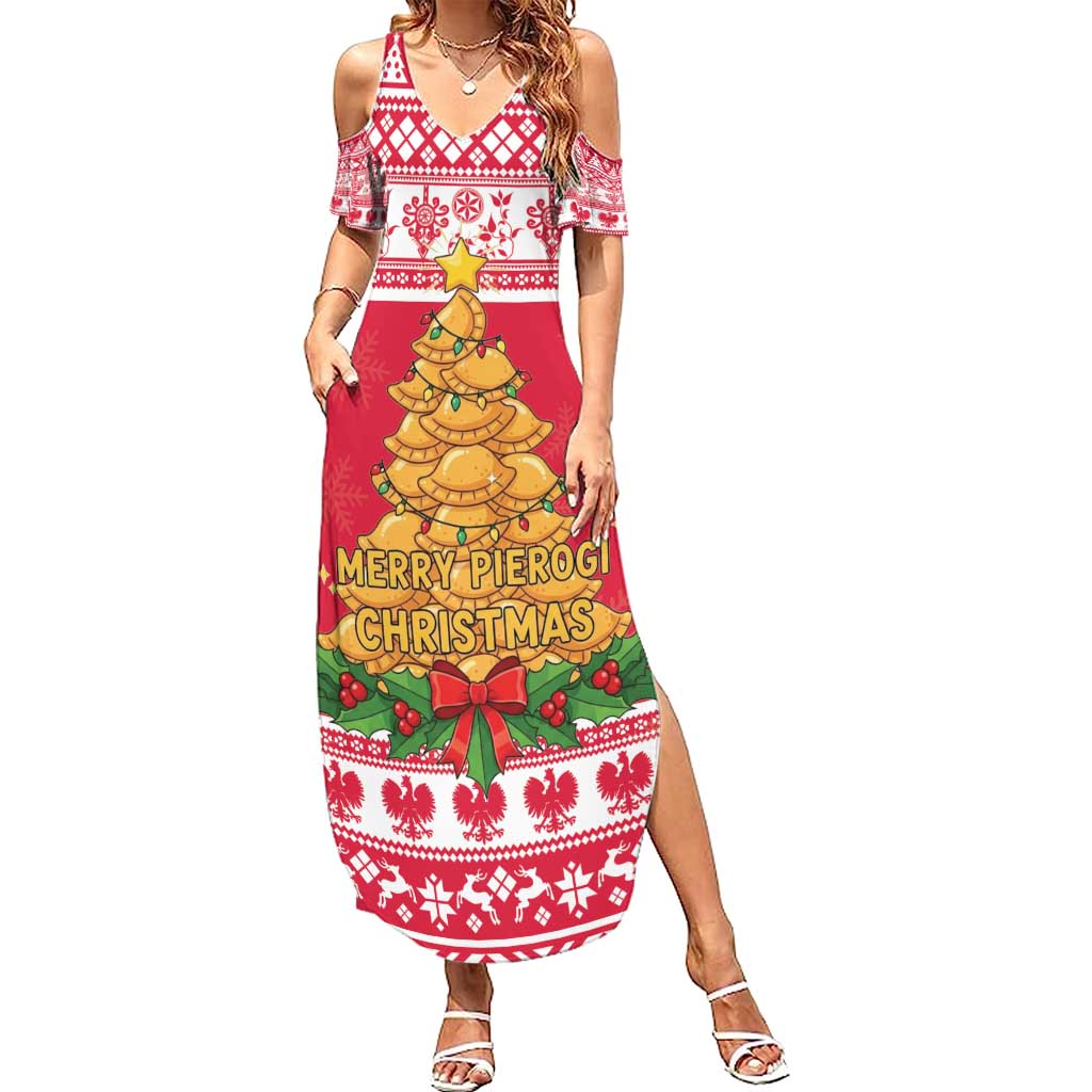 Poland Christmas Summer Maxi Dress Oh Pierogi Tree - Wonder Print Shop