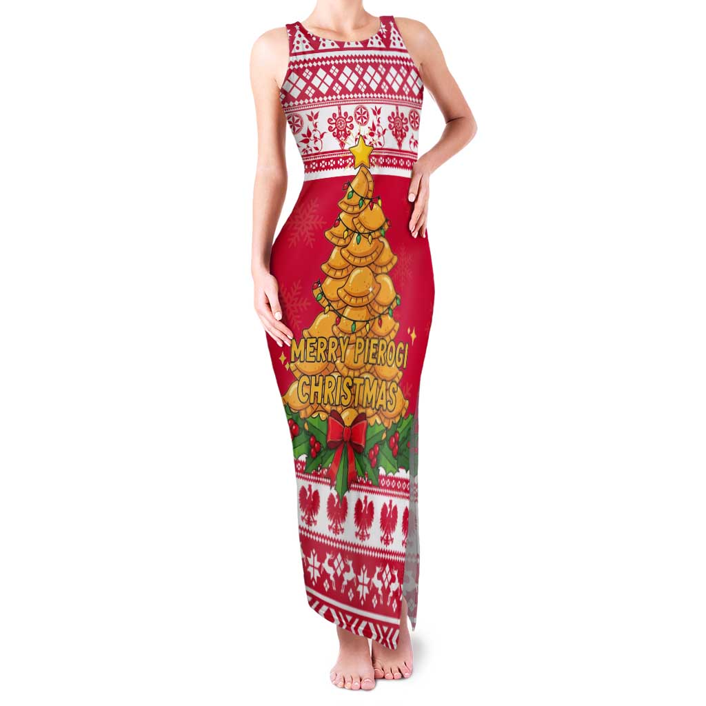Poland Christmas Tank Maxi Dress Oh Pierogi Tree - Wonder Print Shop