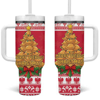 Poland Christmas Tumbler With Handle Oh Pierogi Tree - Wonder Print Shop
