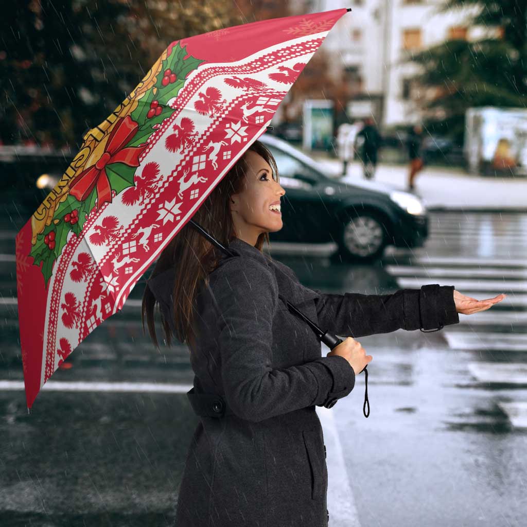 Poland Christmas Umbrella Oh Pierogi Tree - Wonder Print Shop