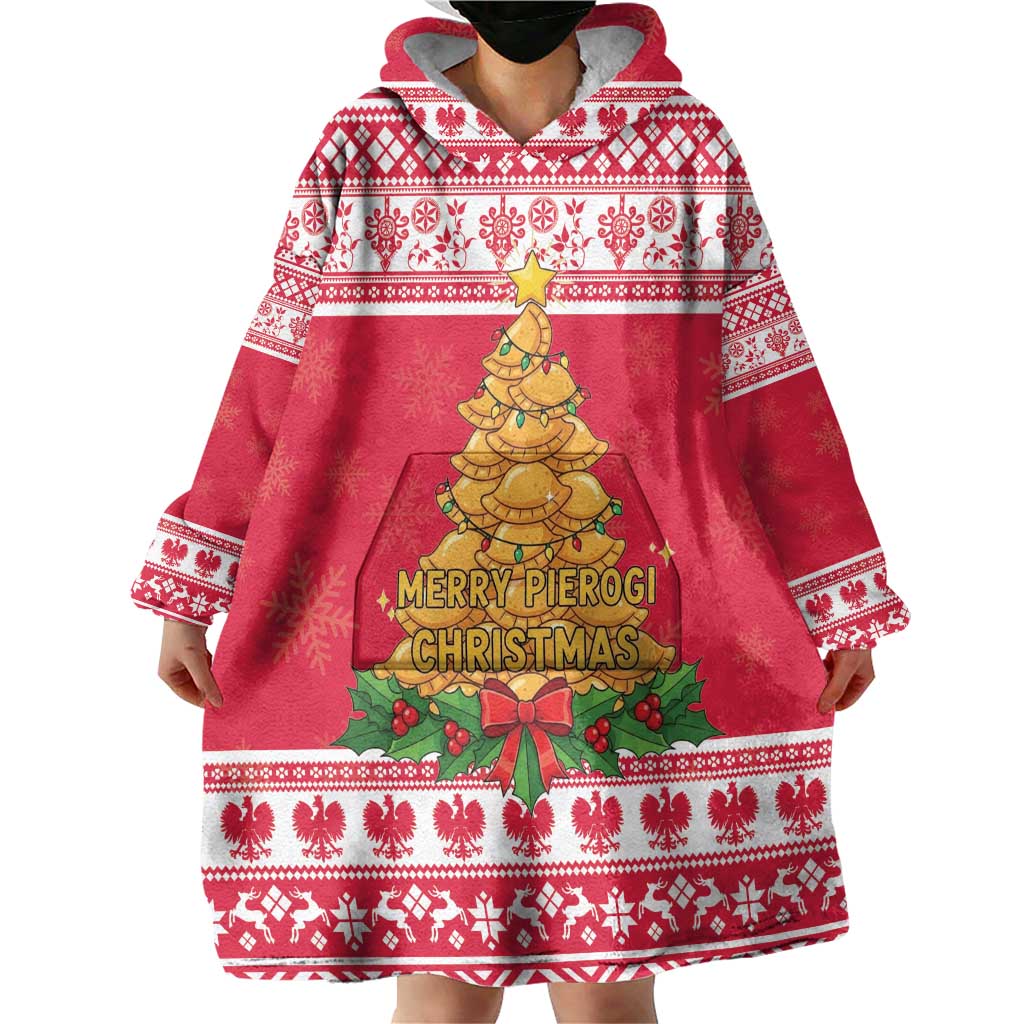 Poland Christmas Wearable Blanket Hoodie Oh Pierogi Tree - Wonder Print Shop