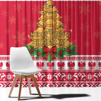Poland Christmas Window Curtain Oh Pierogi Tree - Wonder Print Shop