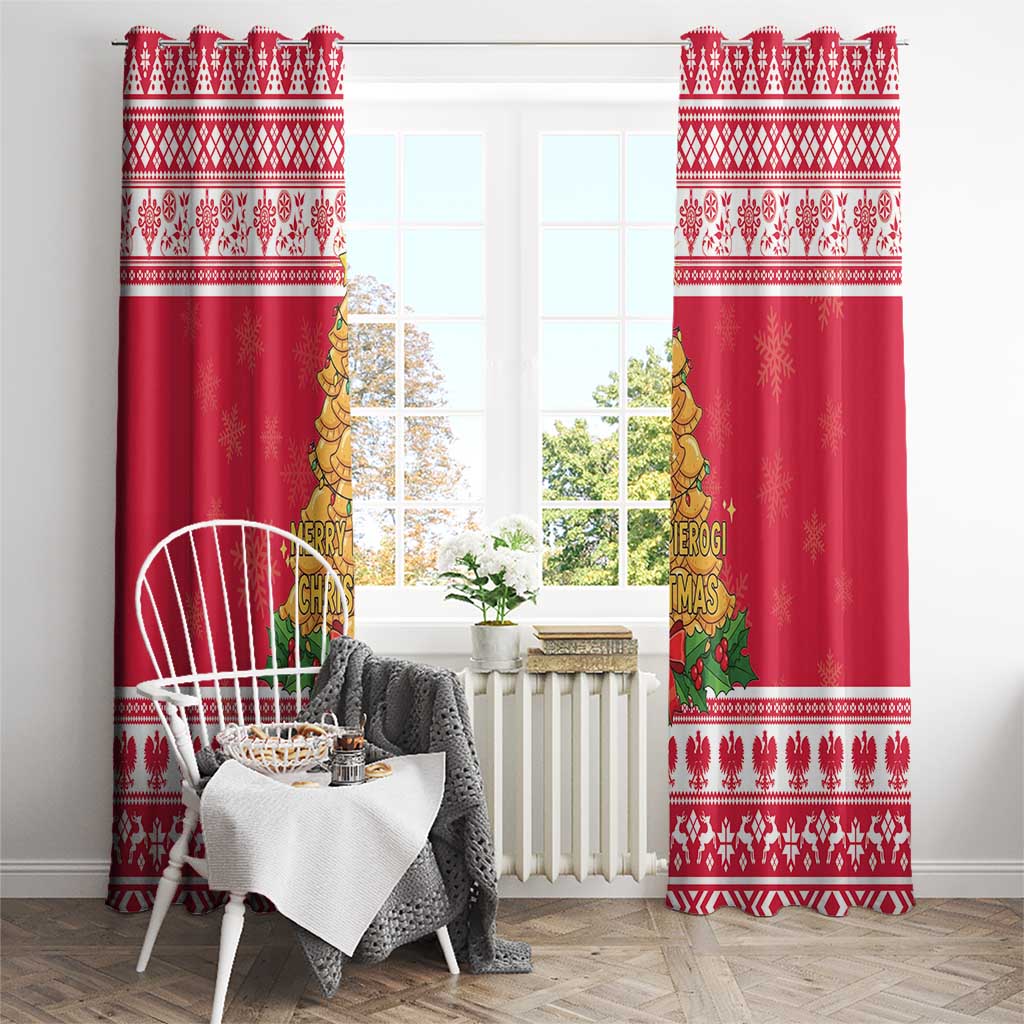 Poland Christmas Window Curtain Oh Pierogi Tree - Wonder Print Shop