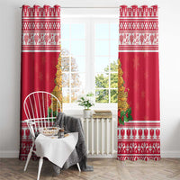 Poland Christmas Window Curtain Oh Pierogi Tree - Wonder Print Shop