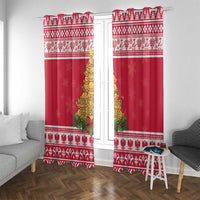 Poland Christmas Window Curtain Oh Pierogi Tree - Wonder Print Shop