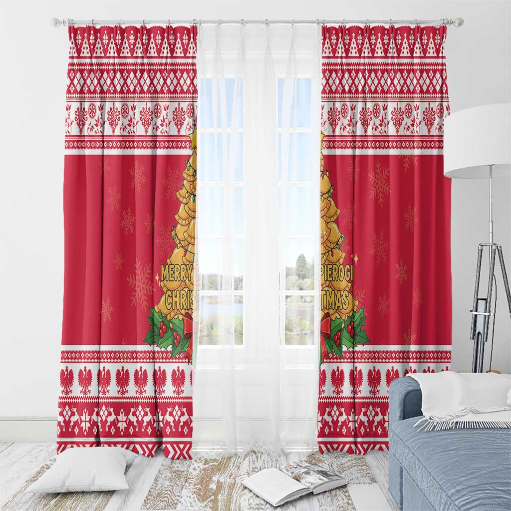 Poland Christmas Window Curtain Oh Pierogi Tree - Wonder Print Shop