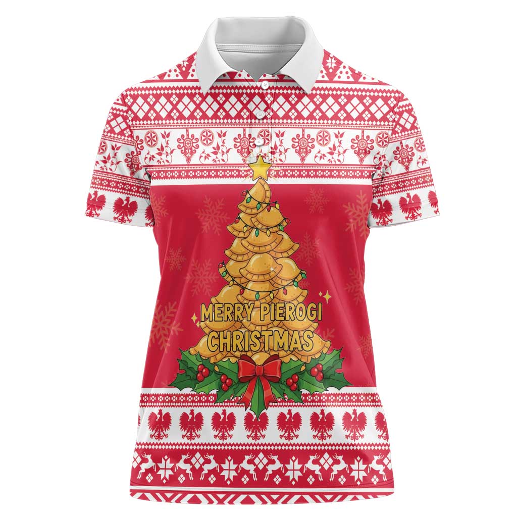 Poland Christmas Women Polo Shirt Oh Pierogi Tree - Wonder Print Shop