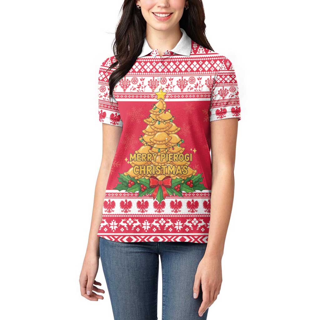 Poland Christmas Women Polo Shirt Oh Pierogi Tree - Wonder Print Shop