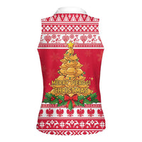 Poland Christmas Women Sleeveless Polo Shirt Oh Pierogi Tree - Wonder Print Shop