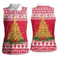 Poland Christmas Women Sleeveless Polo Shirt Oh Pierogi Tree - Wonder Print Shop