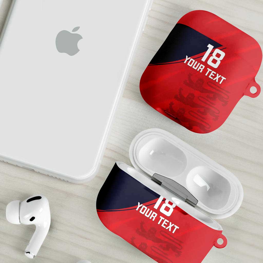 Custom Bailiwick of Jersey Cricket AirPods Case Jer Lions Champion Red Version - Wonder Print Shop