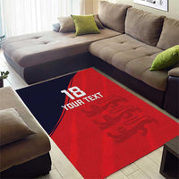 Custom Bailiwick of Jersey Cricket Area Rug Jer Lions Champion Red Version - Wonder Print Shop